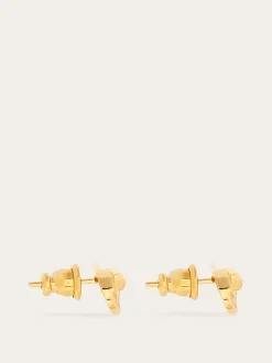 Gancini earrings with rhinestones (S) - Women