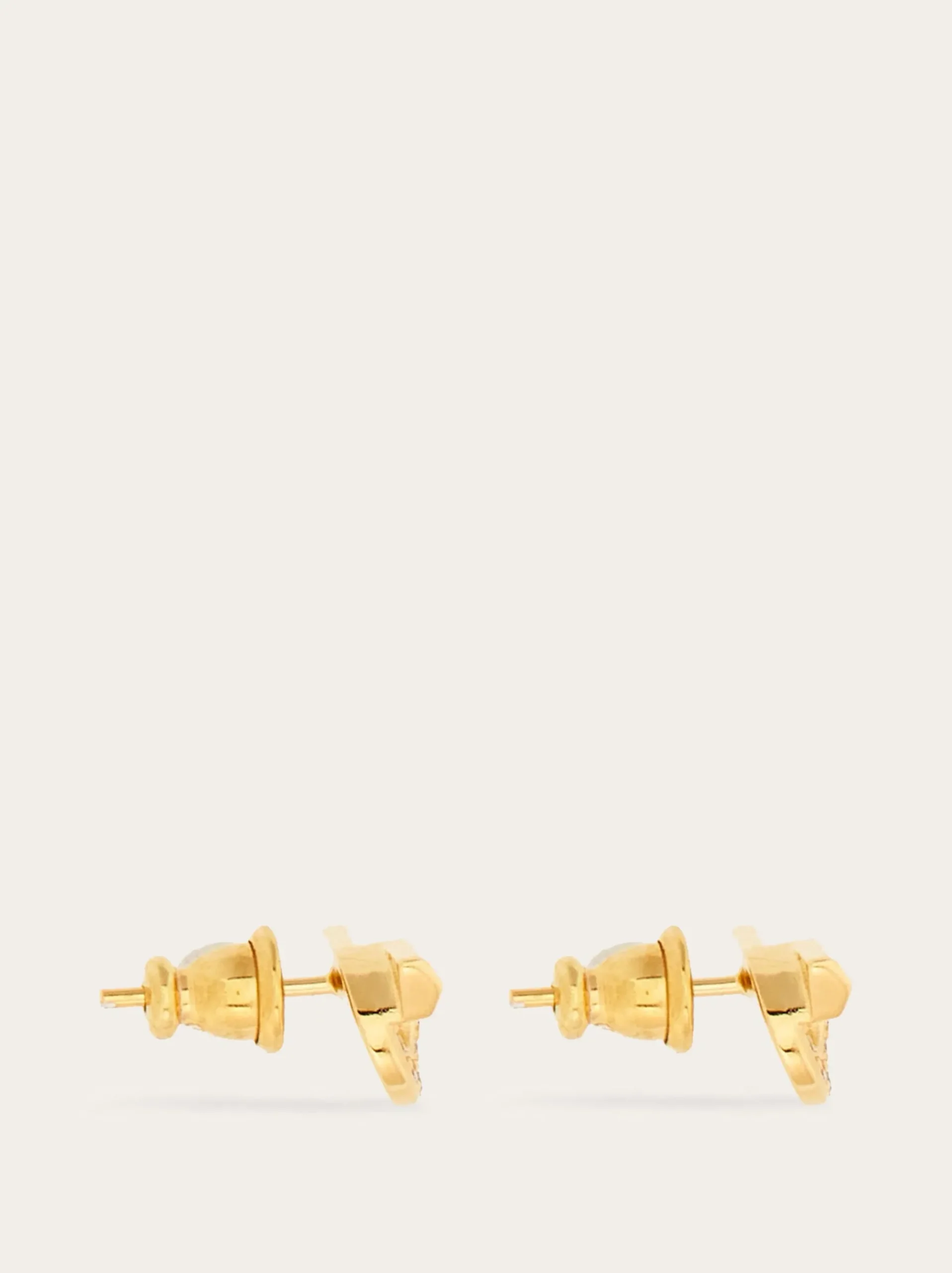Gancini earrings with rhinestones (S) - Women