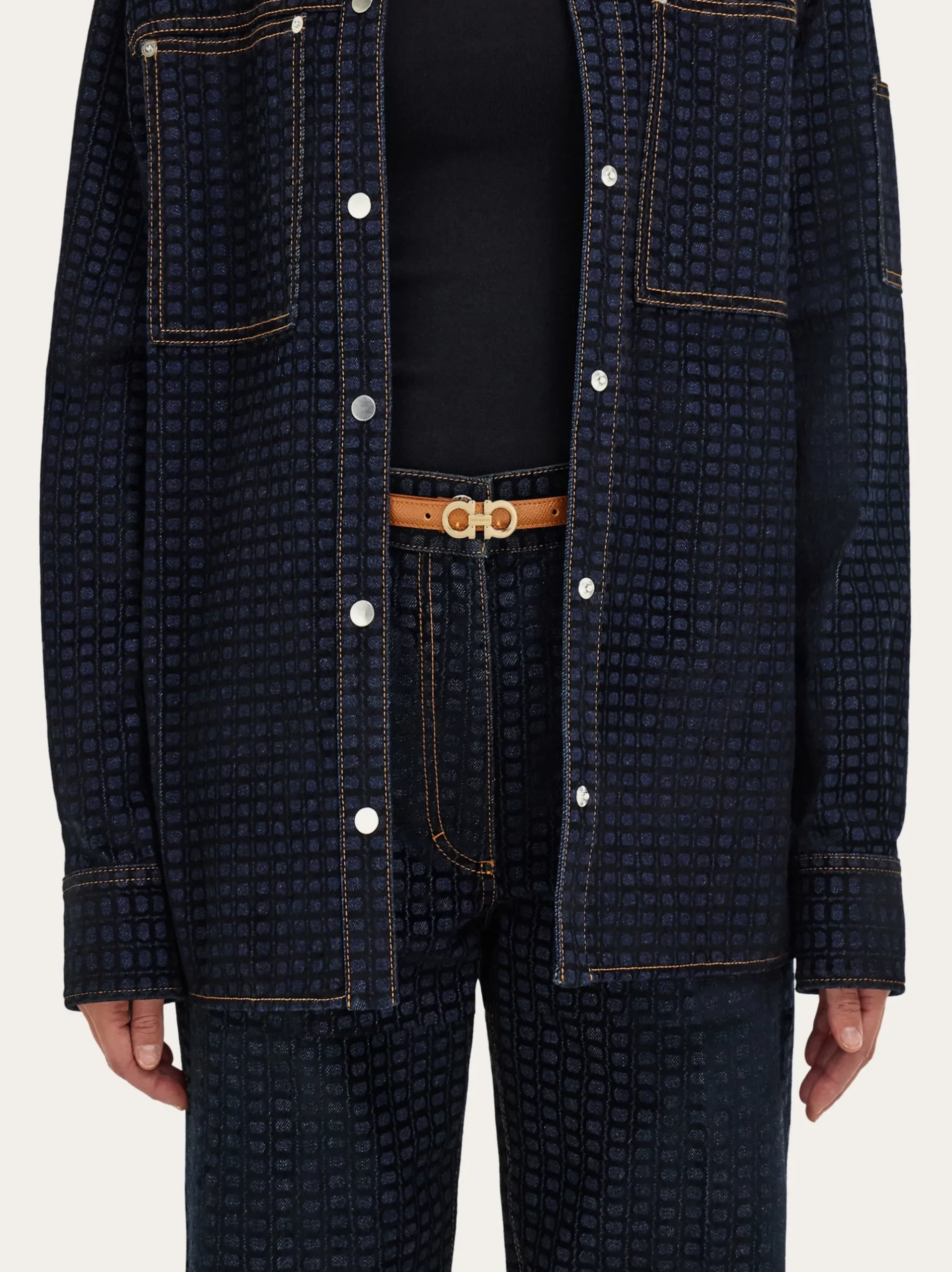 Gancini fixed belt - Women