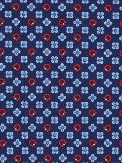 Gancini flower print silk tie - Men