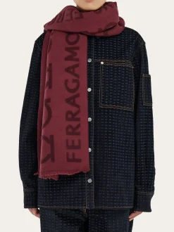 Gancini jacquard scarf - Women