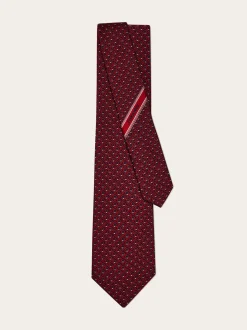 Gancini jacquard silk tie - Men