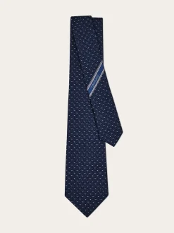 Gancini jacquard silk tie - Men