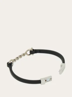 Gancini leather bracelet (20cm) - Men