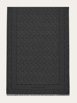 Gancini Monogram jacquard stole - Men