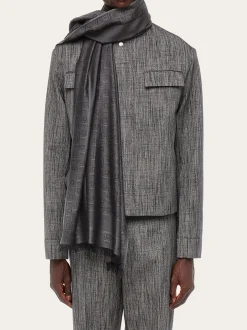 Gancini Monogram jacquard stole - Men