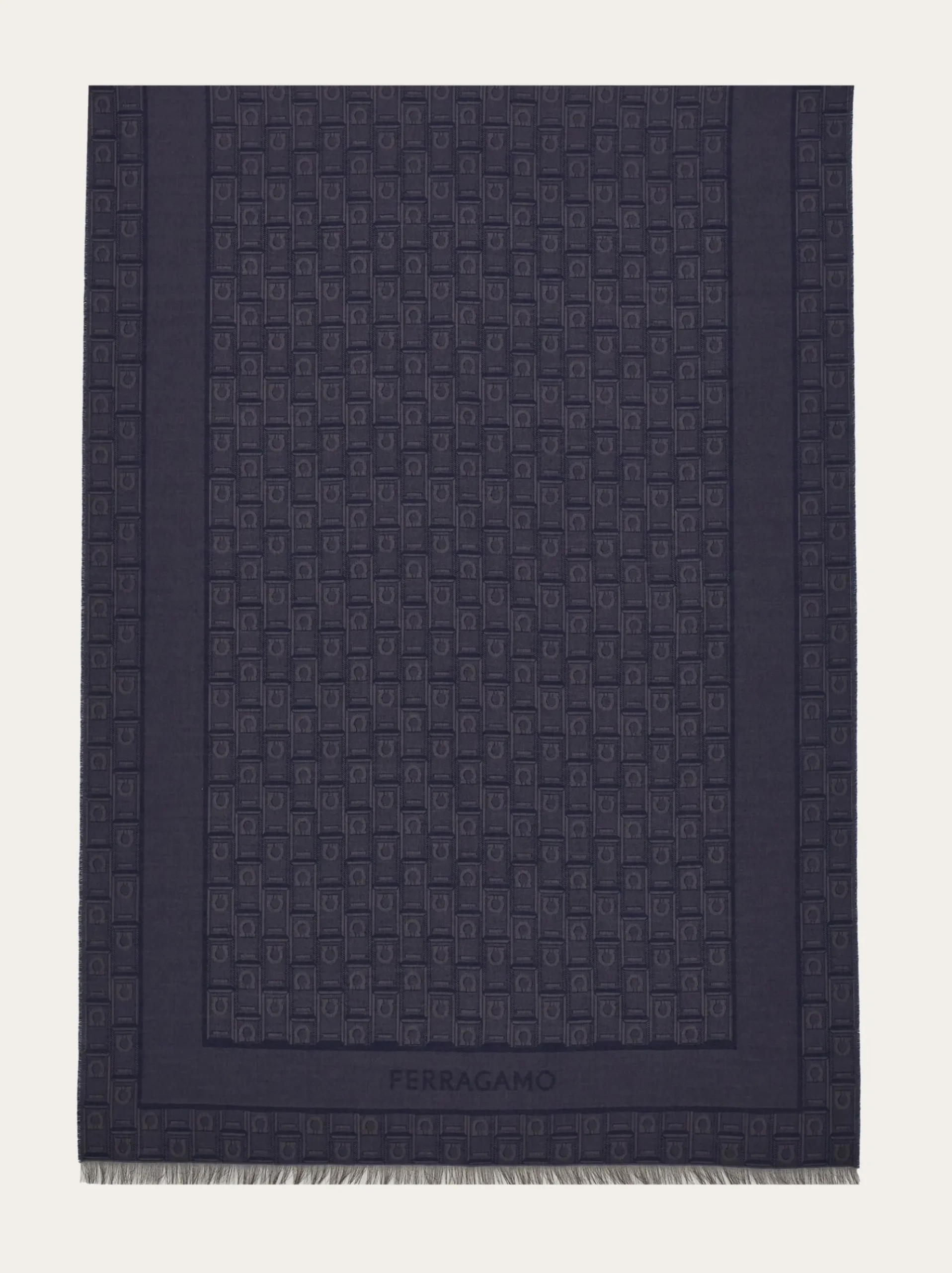 Gancini Monogram jacquard stole - Men