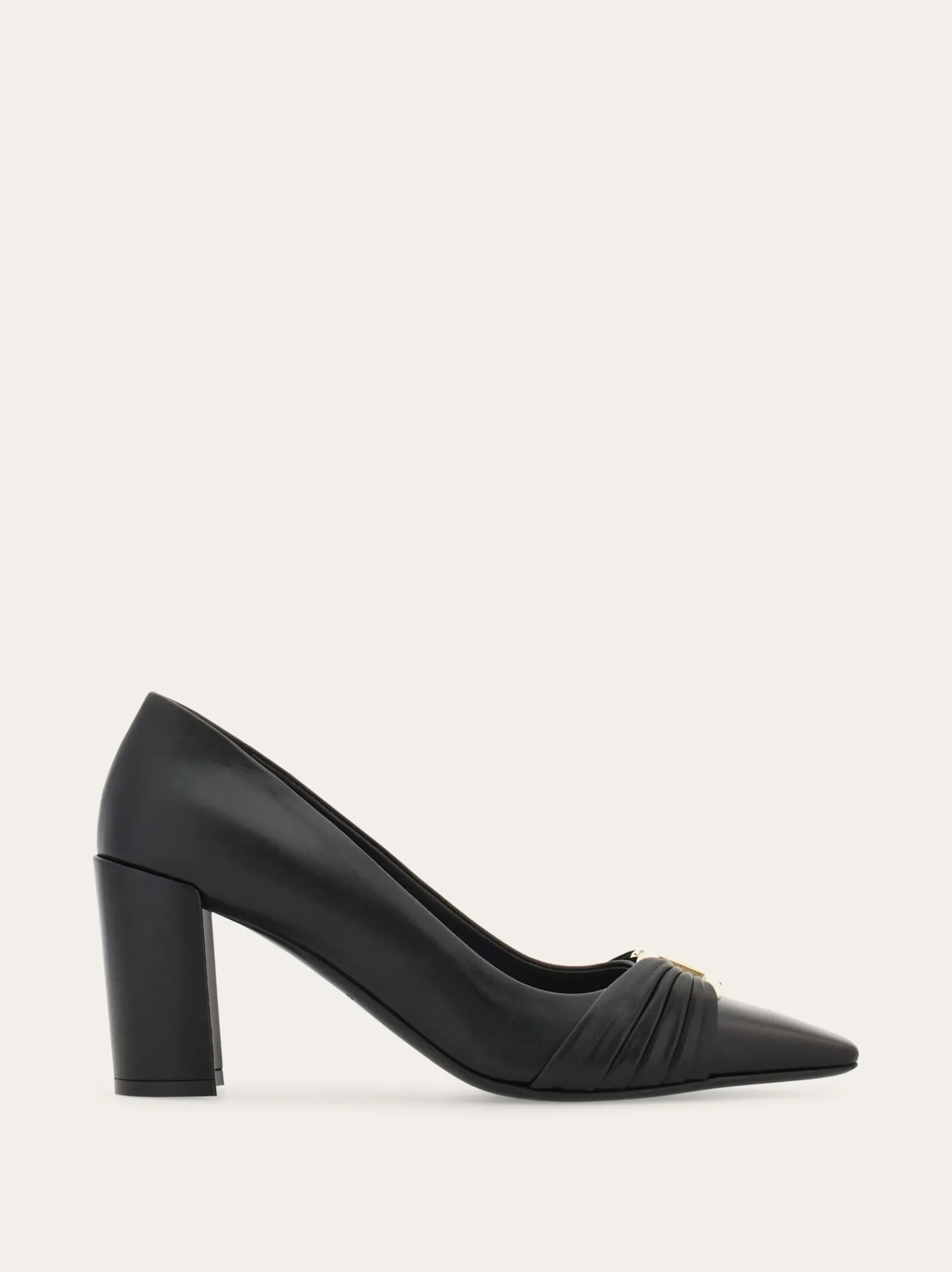 Gancini ornament pump with bock heel - Women