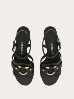 Gancini ornament sandal - Women
