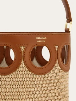 Gancini outline bucket bag (XS) - Women