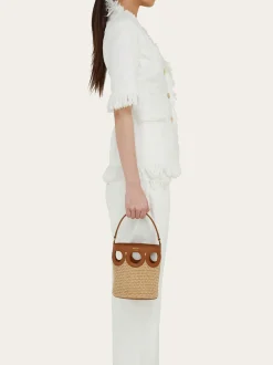 Gancini outline bucket bag (XS) - Women