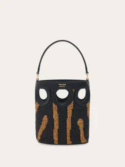 Gancini outline bucket bag (XS) - Women