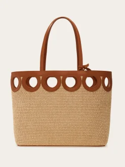 Gancini outline tote bag (L) - Women