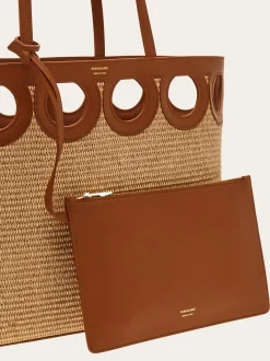 Gancini outline tote bag (L) - Women