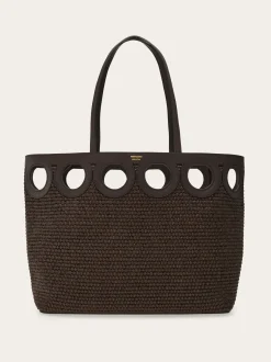 Gancini outline tote bag (M) - Women