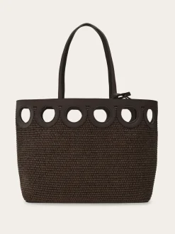 Gancini outline tote bag (M) - Women