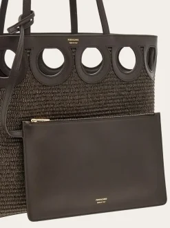 Gancini outline tote bag (M) - Women