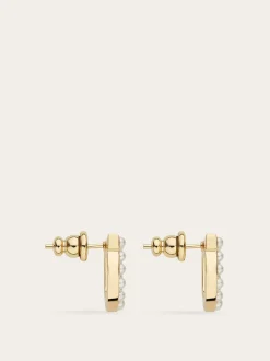 Gancini pearls earrings - Women