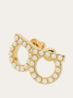 Gancini pearls earrings - Women