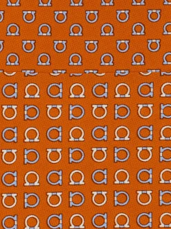 Gancini print silk tie - Men