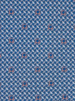Gancini print silk tie - Men