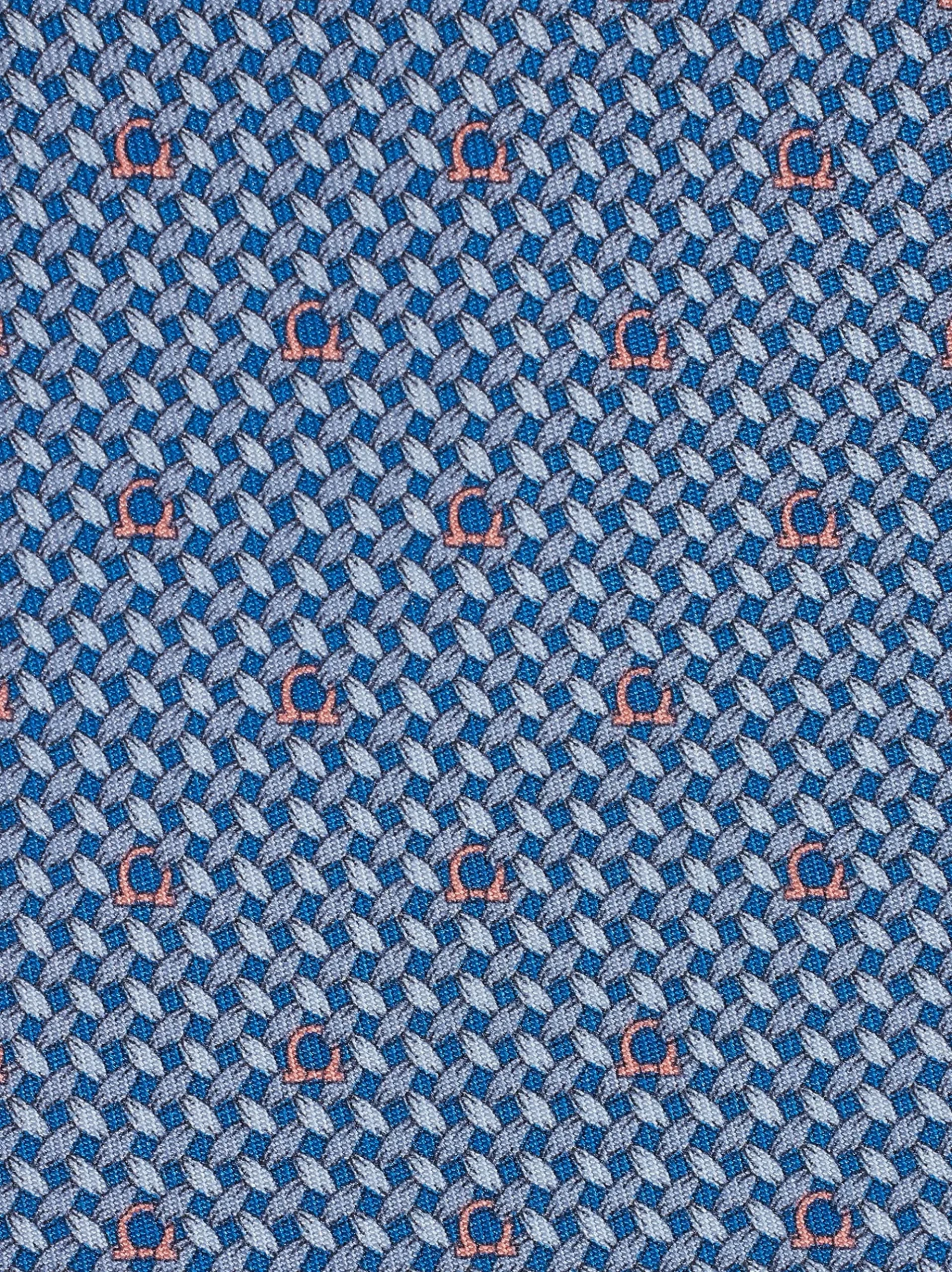 Gancini print silk tie - Men