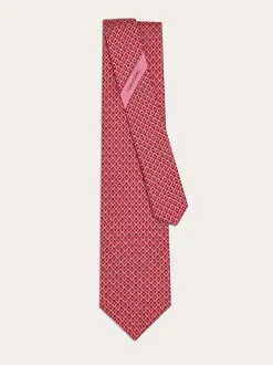 Gancini print silk tie - Men