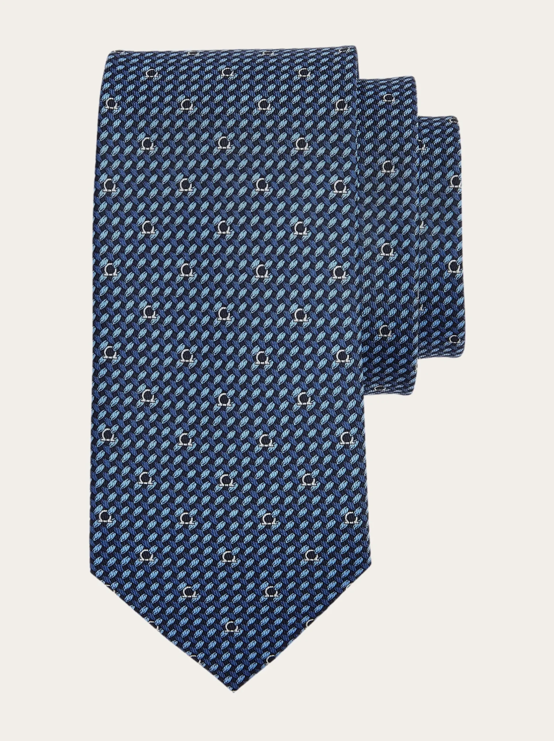 Gancini print silk tie - Men