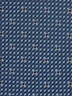 Gancini print silk tie - Men