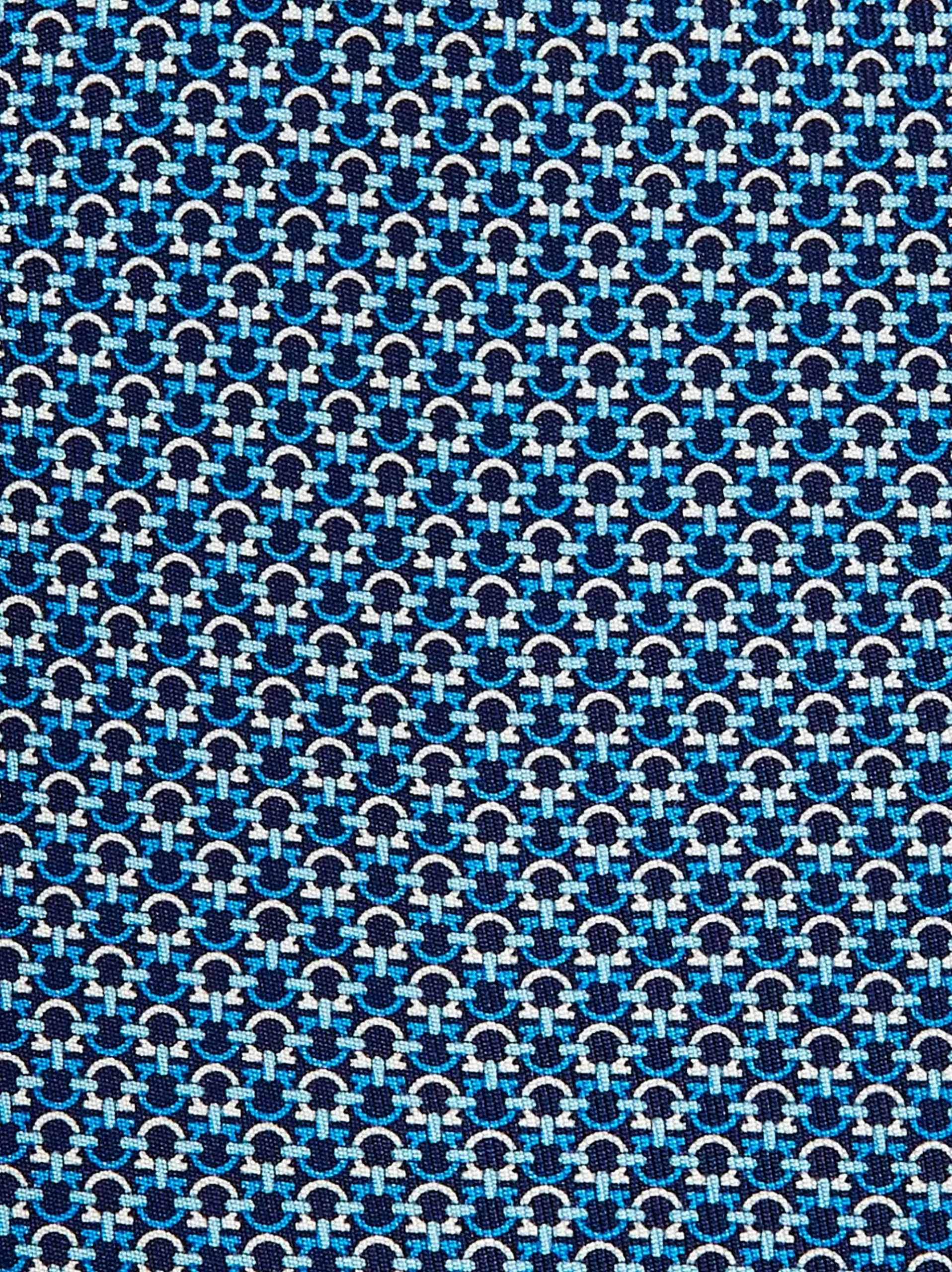 Gancini print silk tie - Men