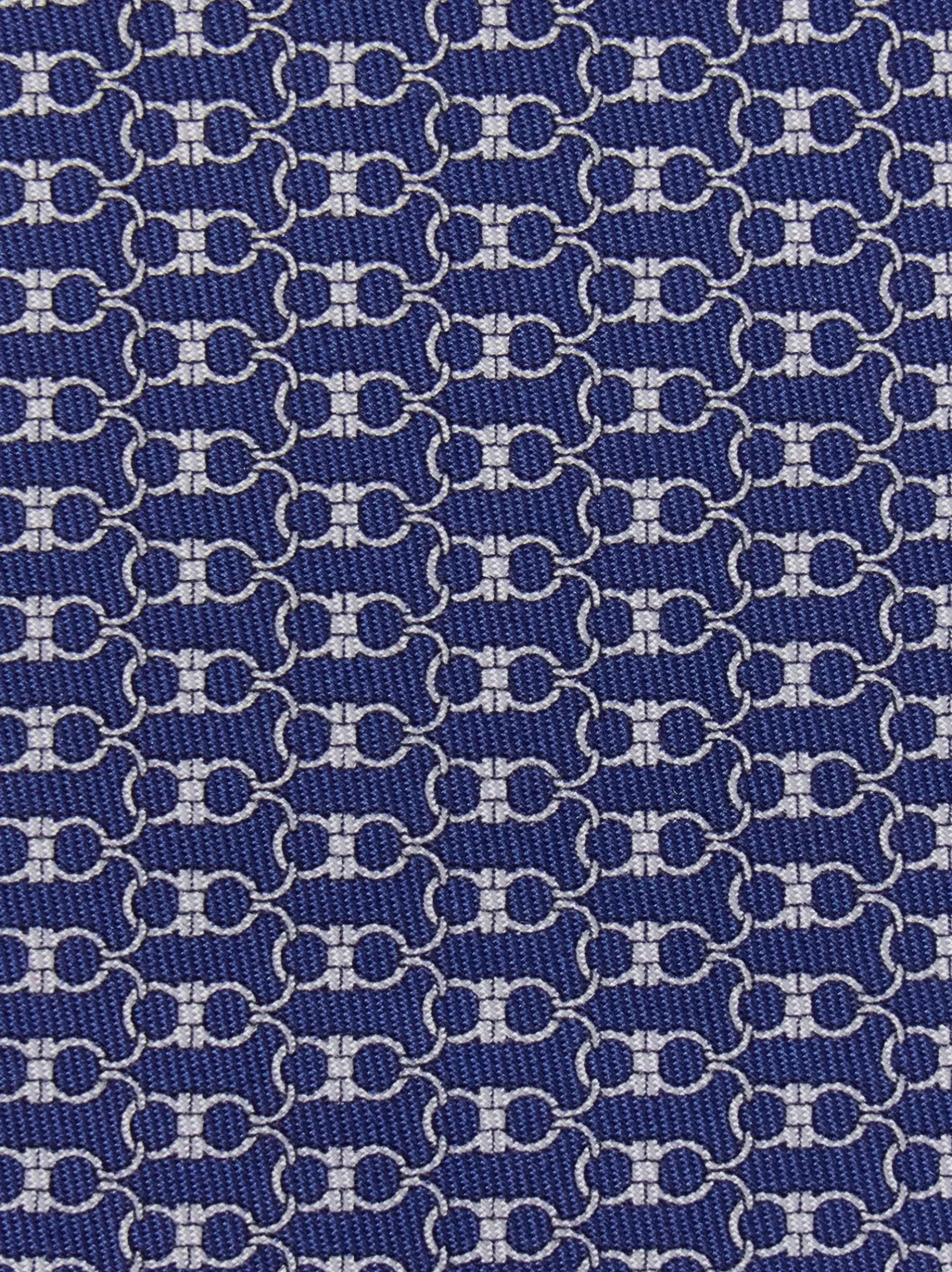 Gancini print silk tie - Men