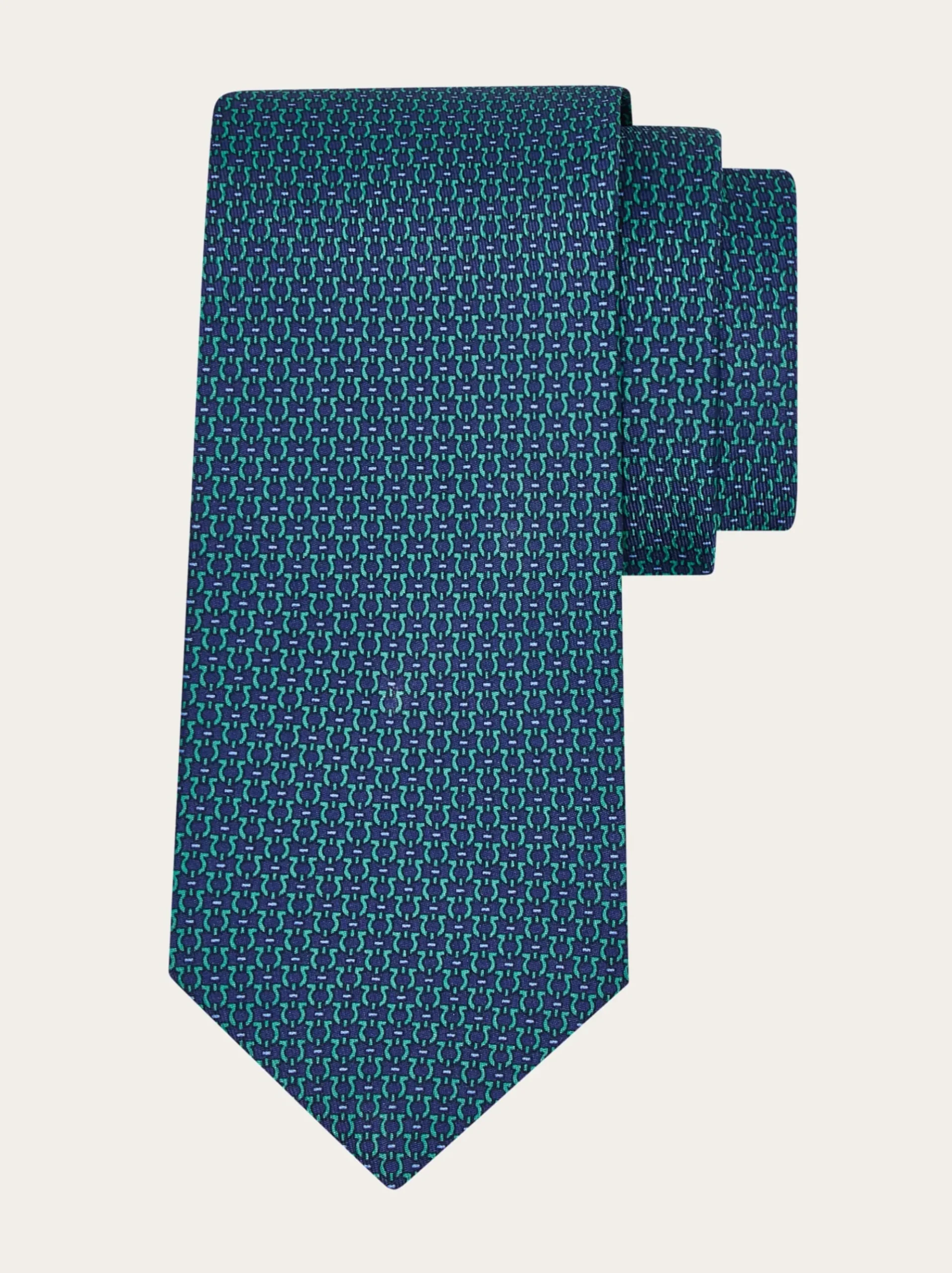 Gancini print silk tie - Men