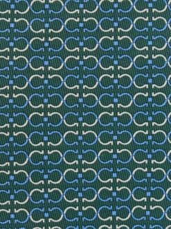 Gancini print silk tie - Men