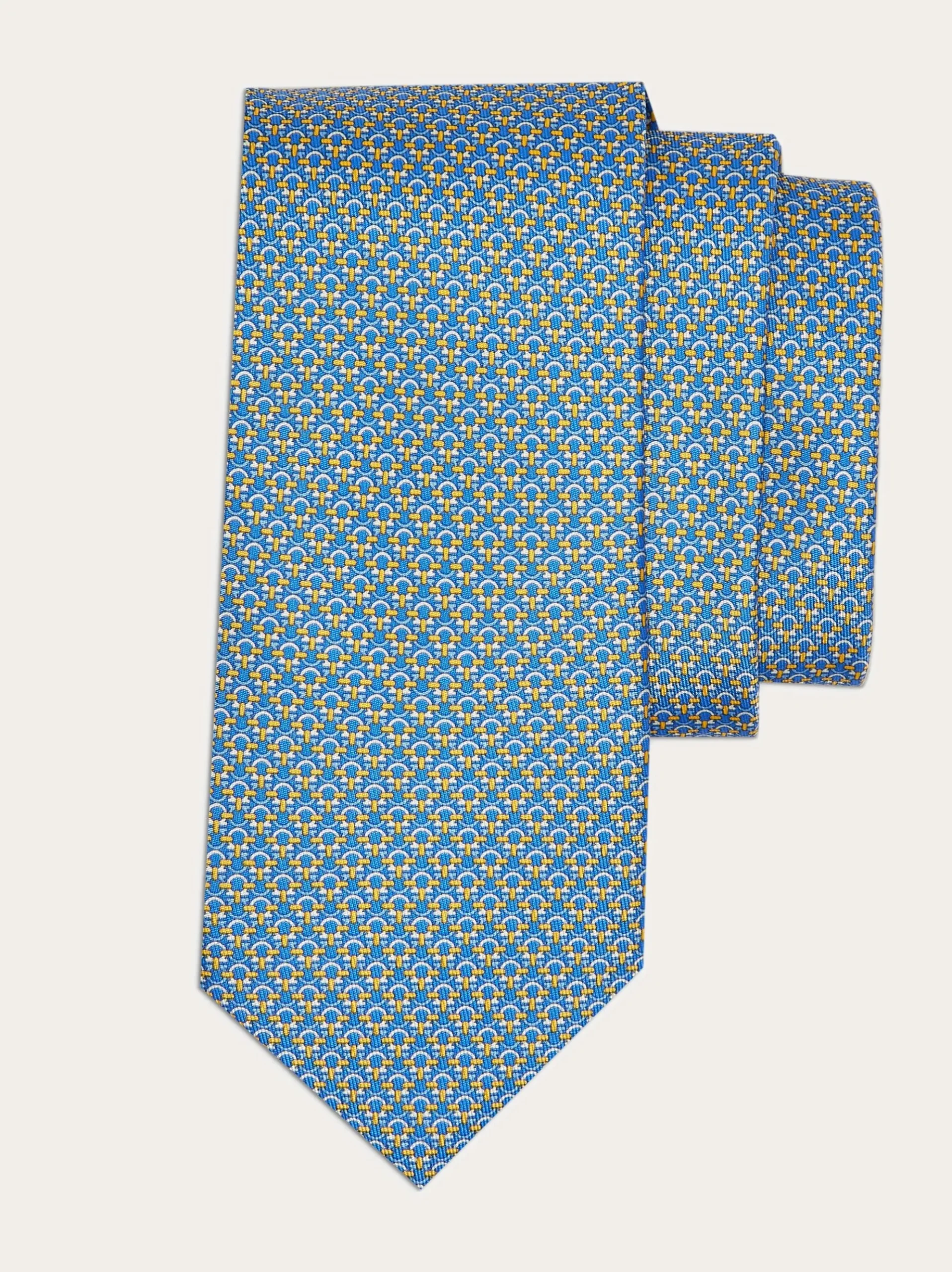 Gancini print silk tie - Men
