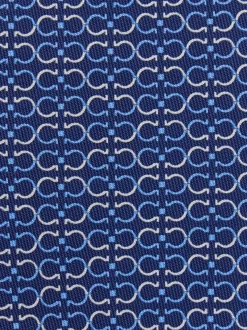 Gancini print silk tie - Men
