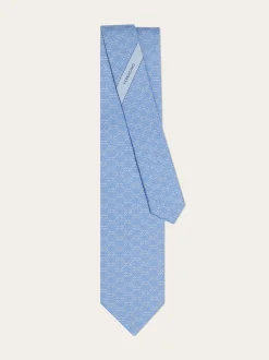 Gancini print silk tie - Men