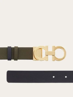 Gancini reversible and adjustable belt - Women
