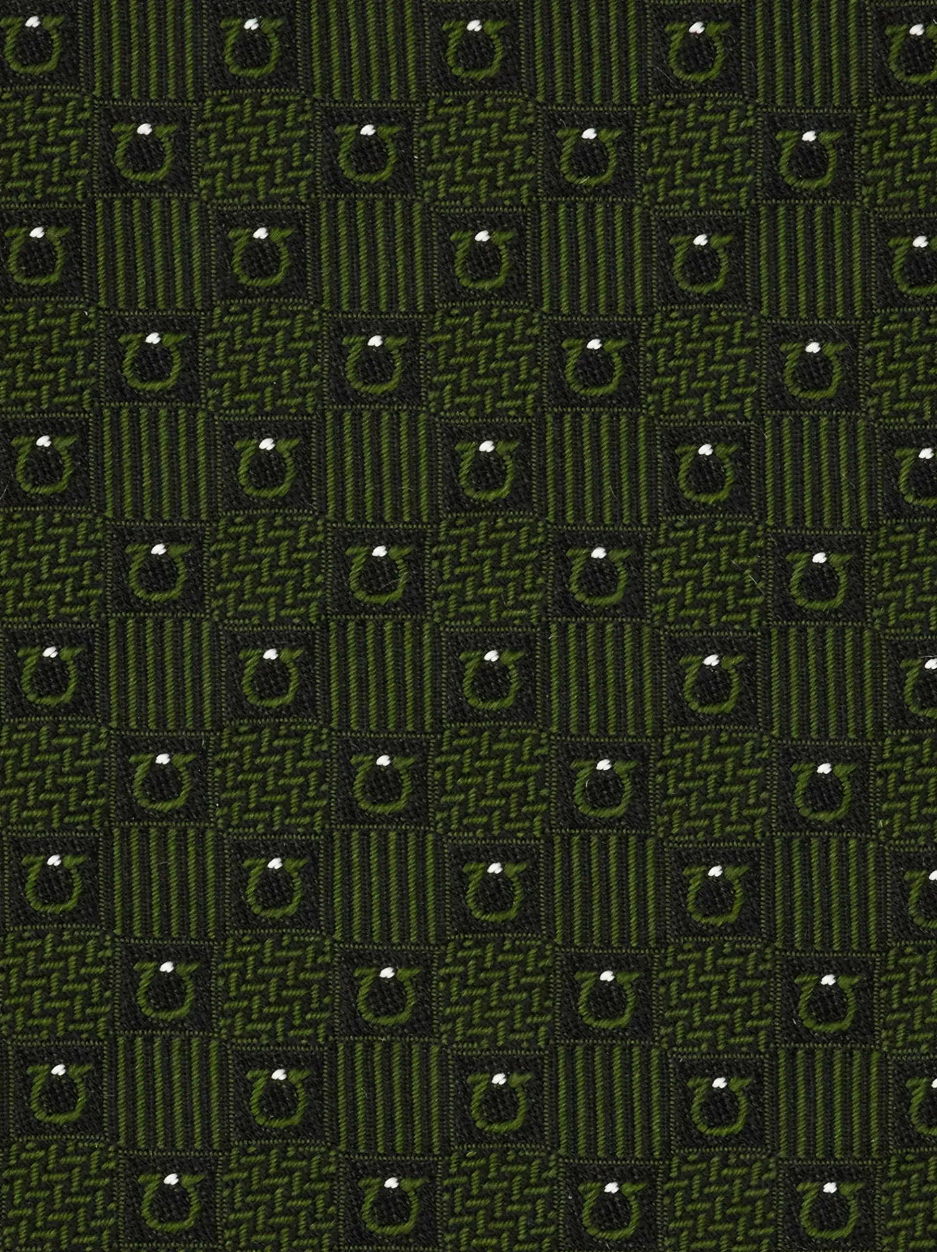 Gancini silk jacquard tie - Men
