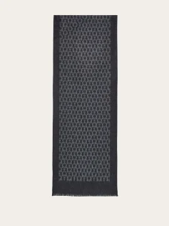 Gancini silk scarf - Men