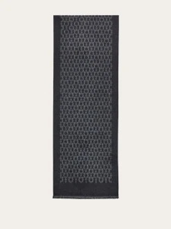 Gancini silk scarf - Men