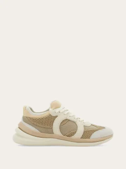 Gancini sneaker with mesh detail - Women