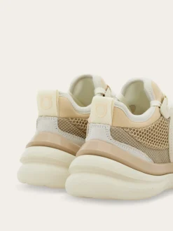 Gancini sneaker with mesh detail - Women
