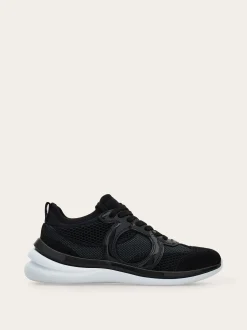 Gancini sneaker with mesh detail - Women