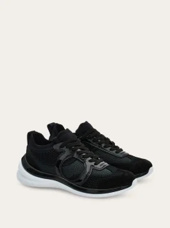 Gancini sneaker with mesh detail - Women