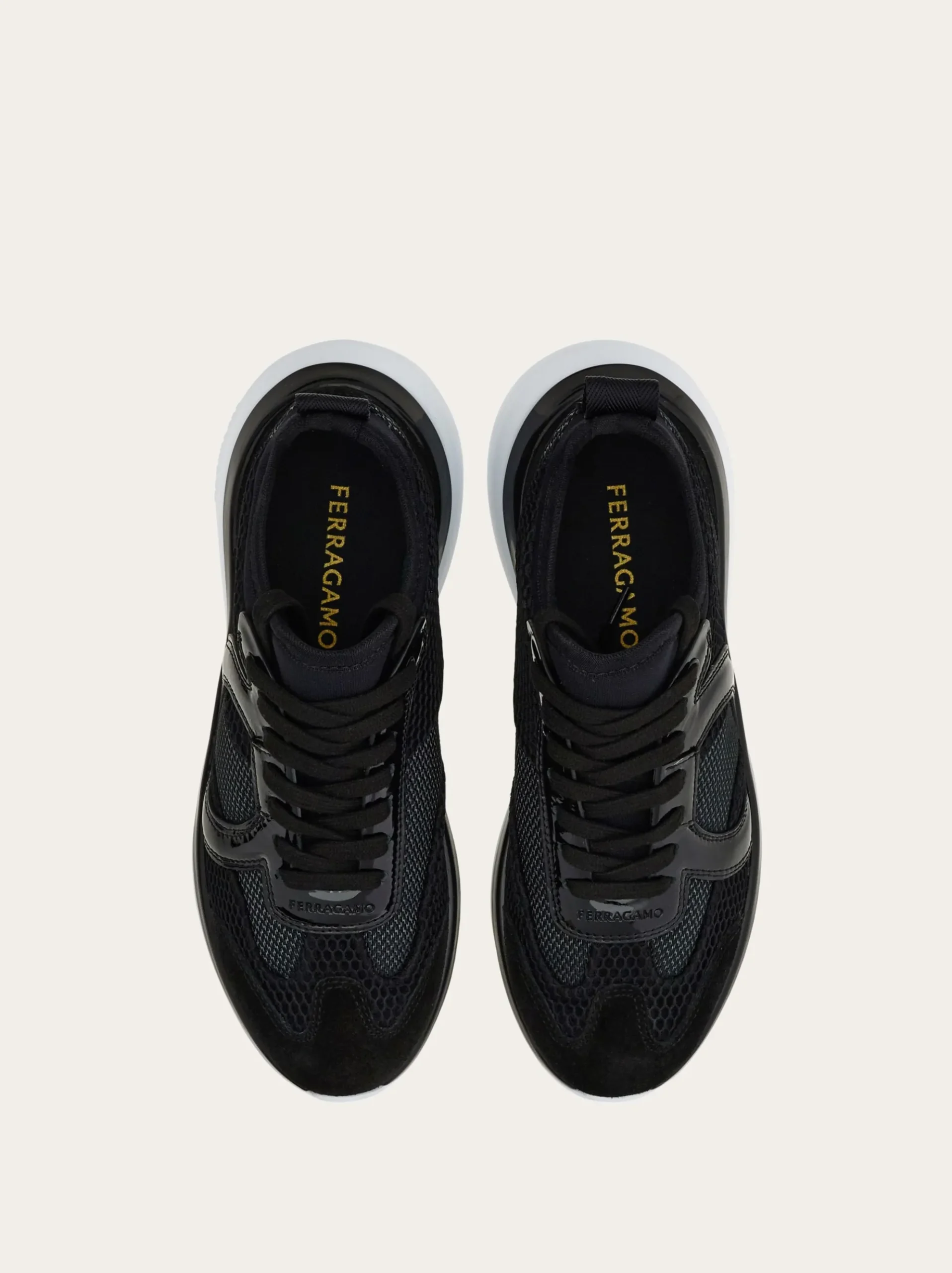 Gancini sneaker with mesh detail - Women