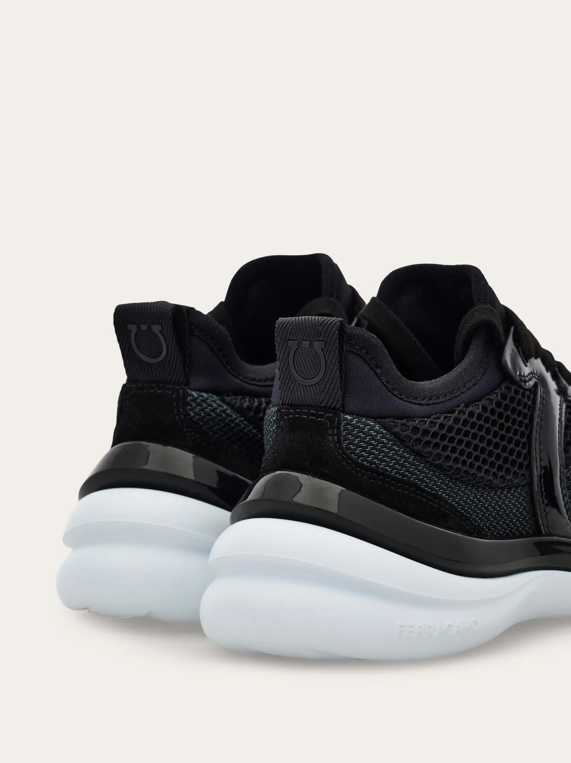 Gancini sneaker with mesh detail - Women