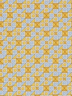 Gancini square print silk tie - Men