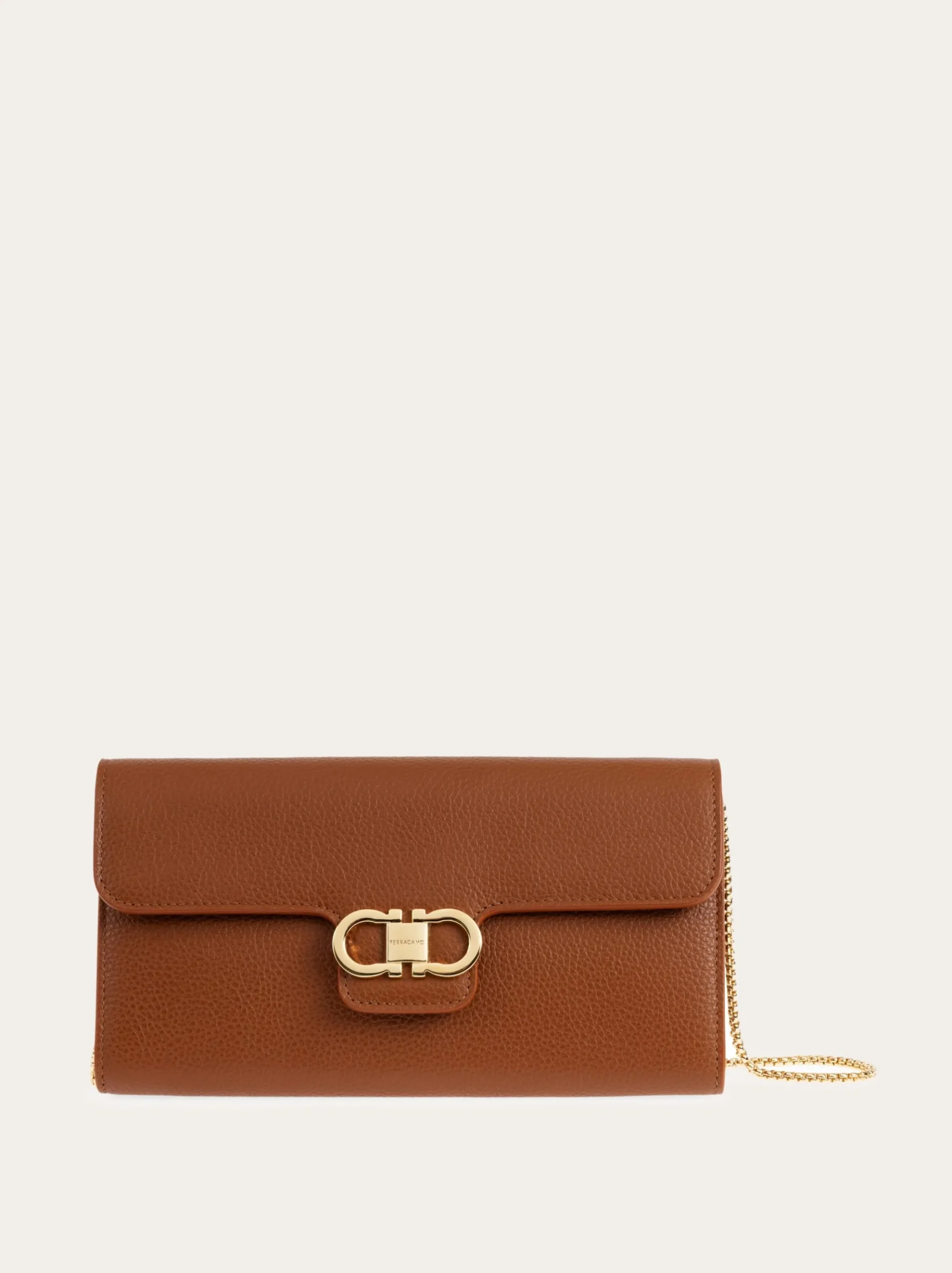 Gancini wallet with shoulder strap - Women