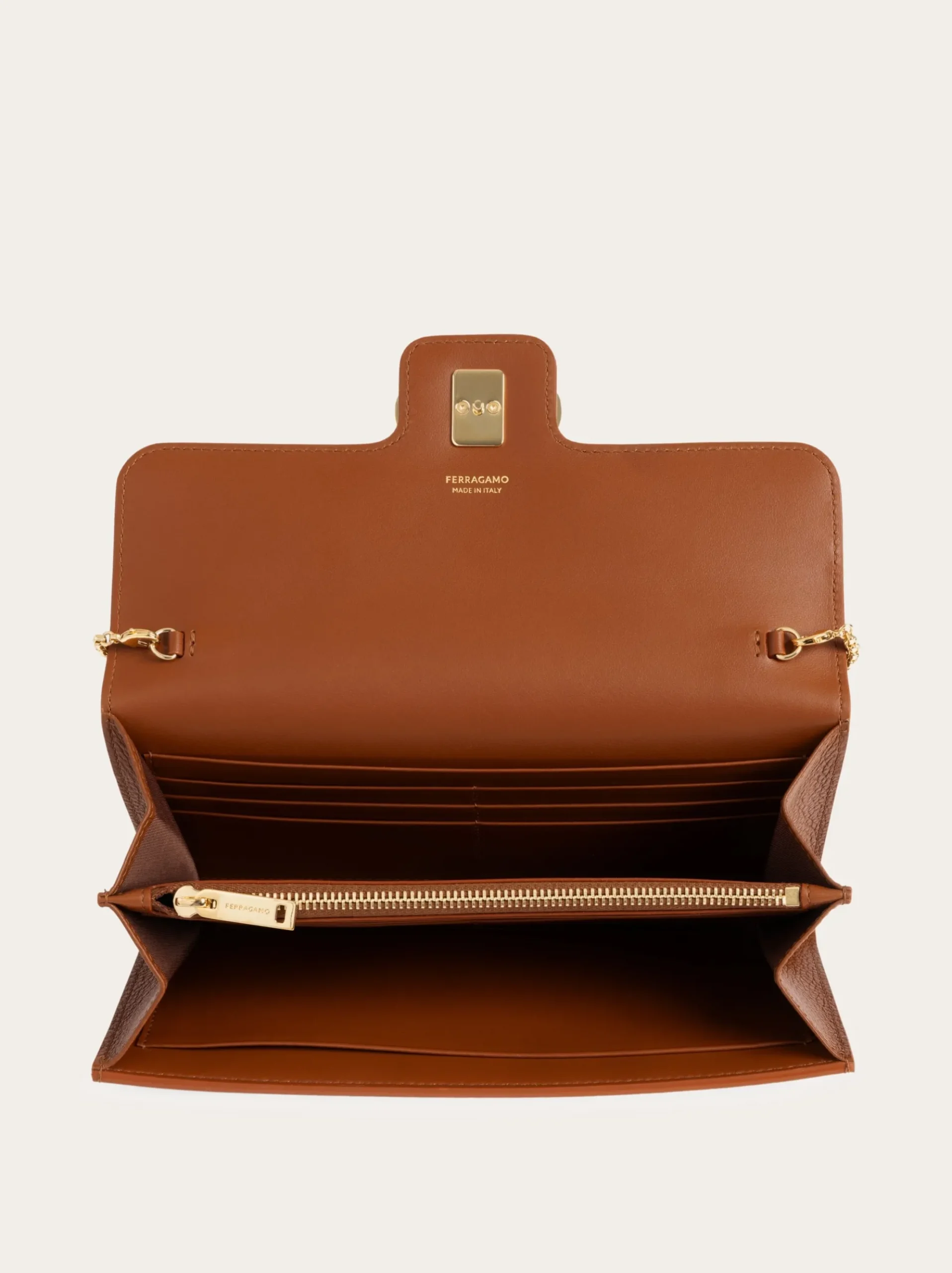 Gancini wallet with shoulder strap - Women