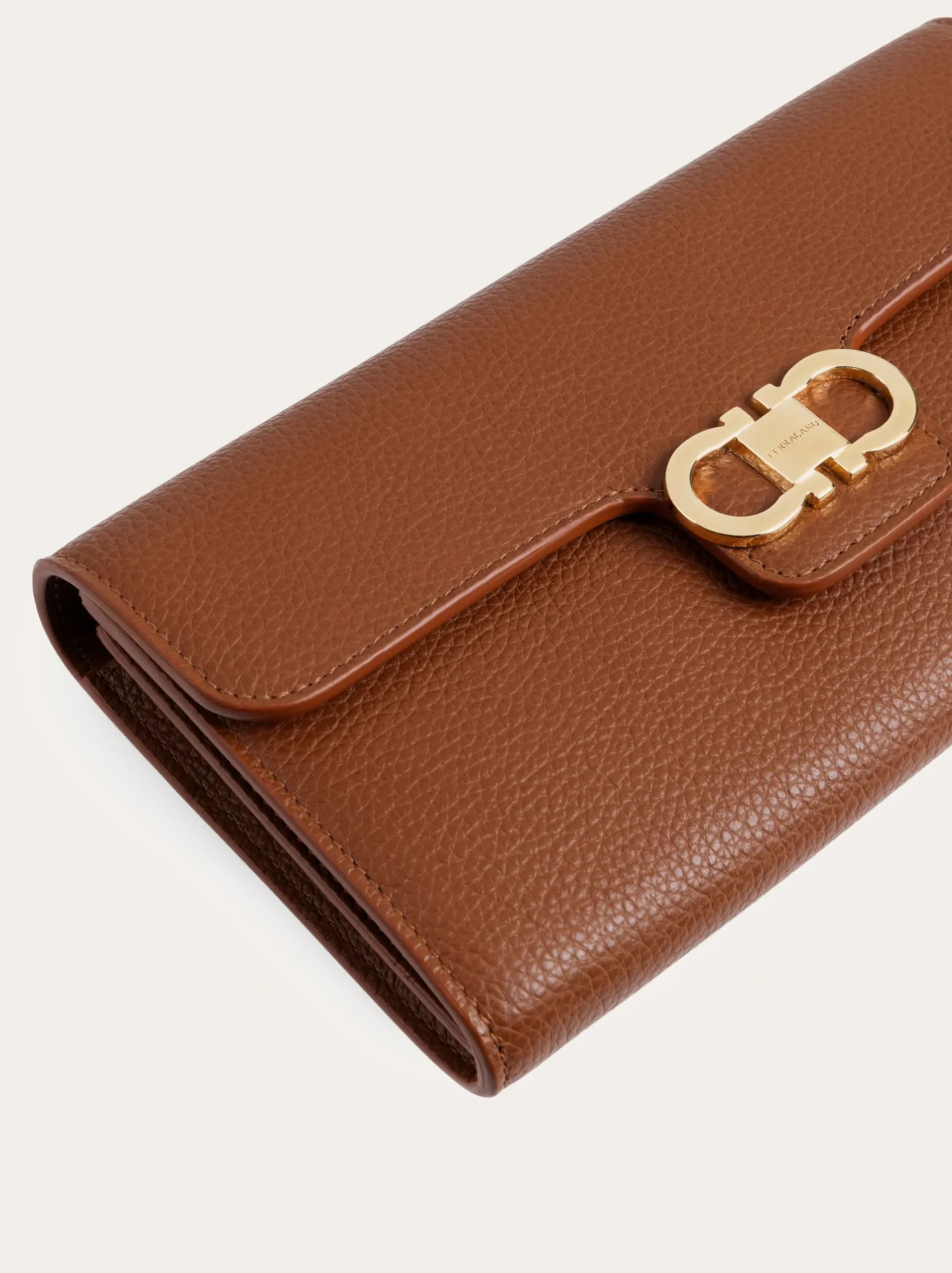 Gancini wallet with shoulder strap - Women